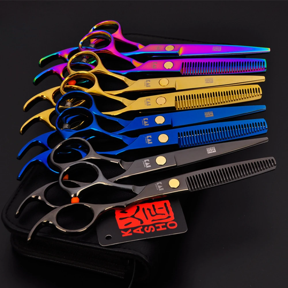 

High Quality Pet Grooming Scissors Set Straight Curved Dog Cat Cutting Thinning Shears Kit Hair Thinning Shears