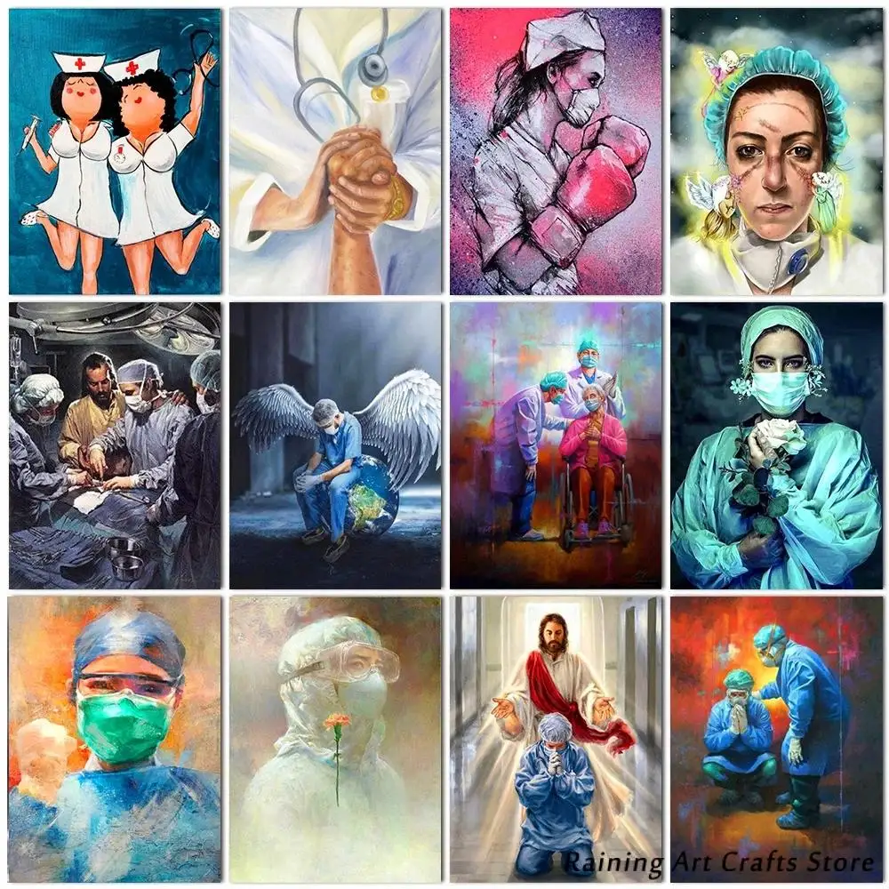 

Full Square Round Drill 5D Diy Diamond Painting Angel Doctors Nurse Embroidery Cross Stitch Kits Mosaic Pictures Home Decor Gift