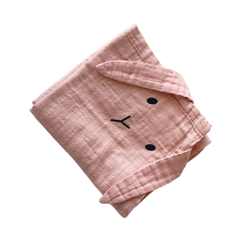 Мультяшное детское одеяло T5EC 90x90 см, мягкое одеяло для новорожденных, марлевые пеленки, детское постельное белье, унисекс одеяла