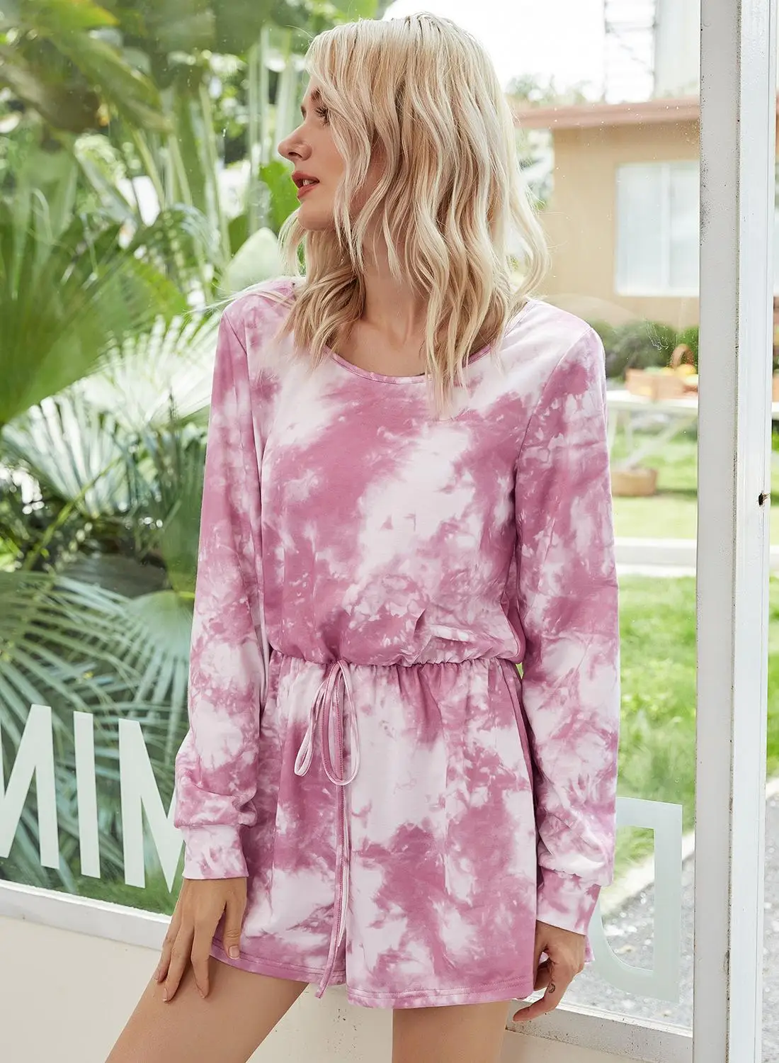 

Женская домашняя одежда, горячая Распродажа, кружевной комбинезон с круглым вырезом, новинка 2020