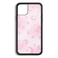 pink moon and stars phone cases for iphone 12 11 pro max xs x xr 7 8 6 6s plus se 2020 for samsung s21 s30 note 116