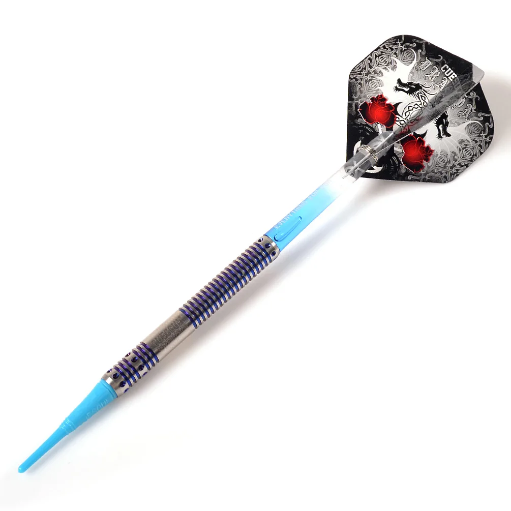 CUESOUL Dragon Fashionable 90% tungsten 18g Soft Tip Darts Set,Barrel with Titanium Coated enlarge