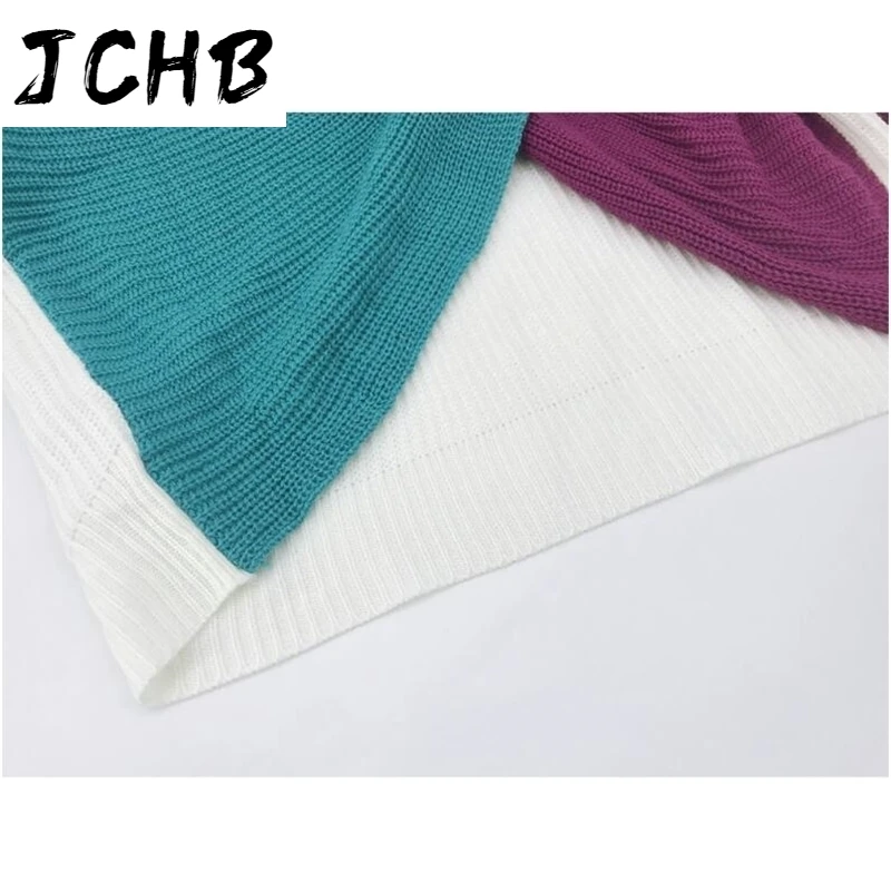 

Sexy Fashion Low Cut Backless Long Sleeve Sweater Women Sexy V Neck Color Contrast Patchwork Back Tie Pullover Top Autumn Winter