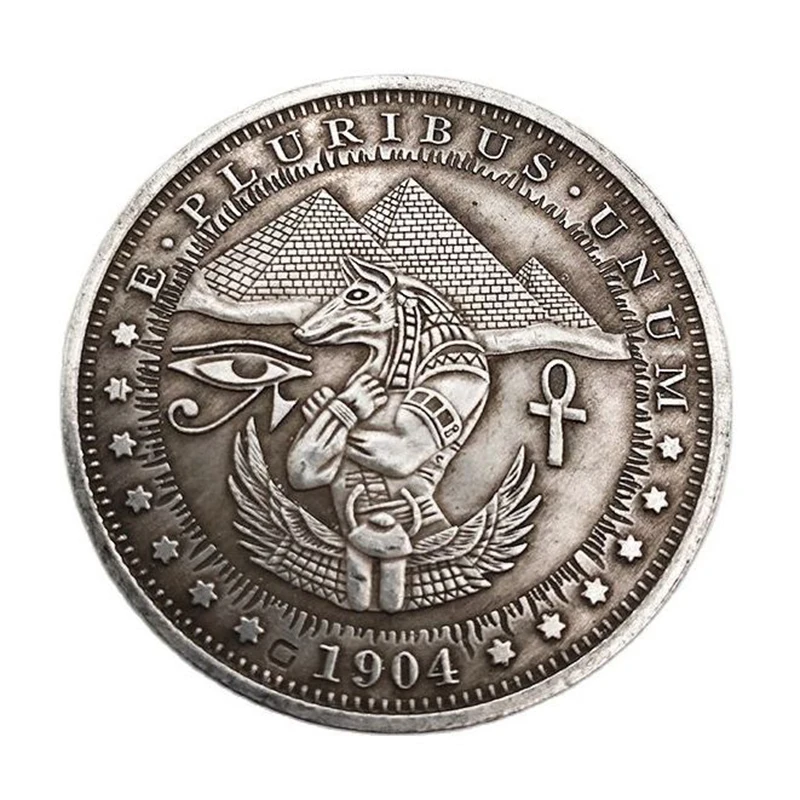 

Hobo Coin 1904 Morgan Commemorative Coin Collection Pyramid Cross And Eye Crafts Home Decoration Gifts