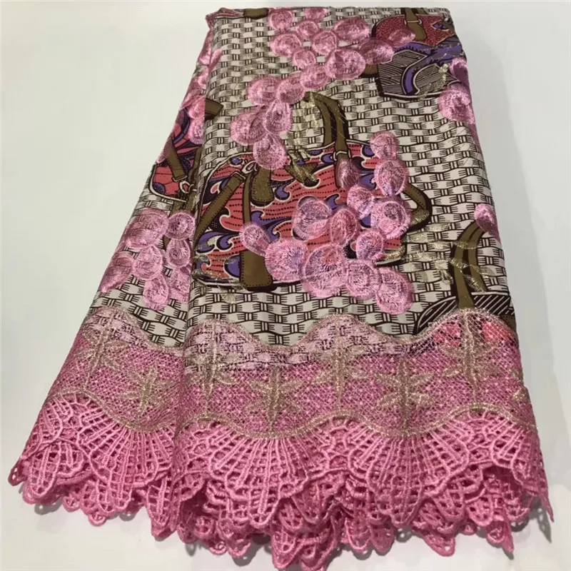 

Африканский гипюр шнур кружева нигерийские платья высокого качества для женщин кружевной материал свадебные ткани 5 ярдов CHYG2