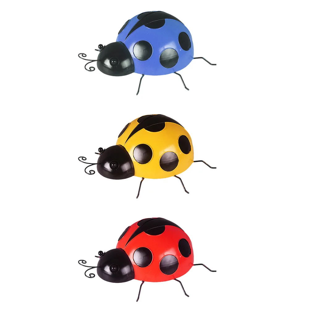 3 шт. украшения для сада Ярда железная божья коровка божьей коровки (разные