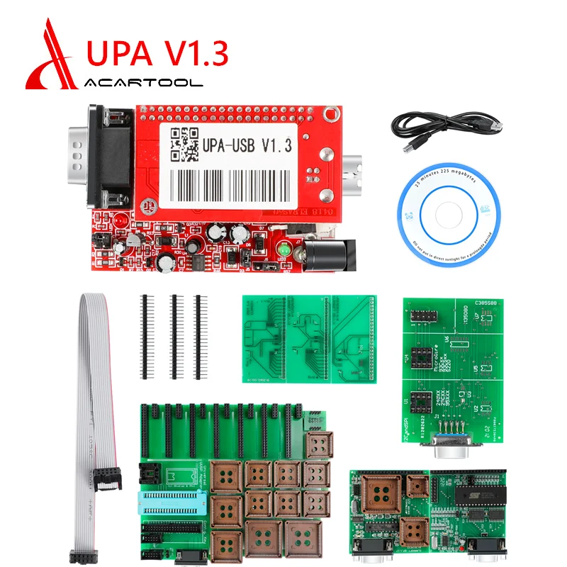 Новый UPA USB программатор ЭБУ V1.3 с полным адаптером MCU Chip Tunning Reader сканер автомобиля