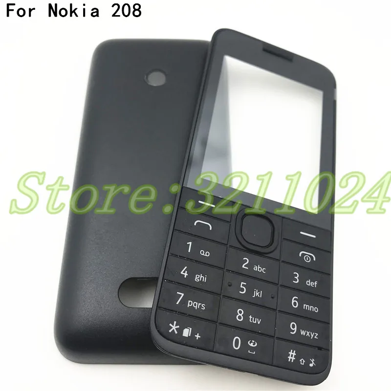 Высококачественная полная передняя клавиатура для Nokia 208 N208 задняя крышка