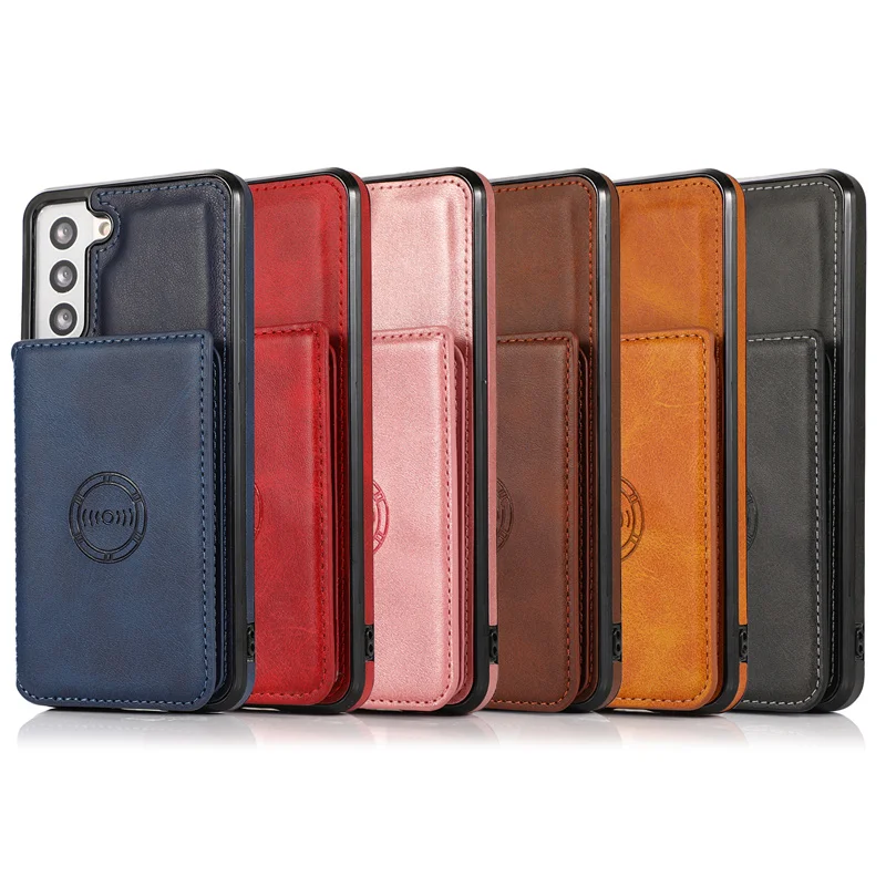 

For Samsung Galaxy S21U S20U FE Plus NOTE20U 10U S10Plus luxury car magnetic mobile phone case with card pocket and belt clip