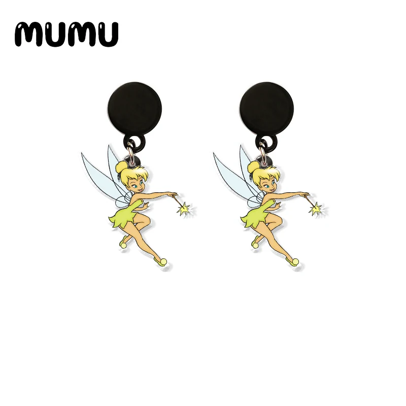 Новинка 2021 серьги-подвески Tinkerbell искусственная эпоксидная смола ювелирные