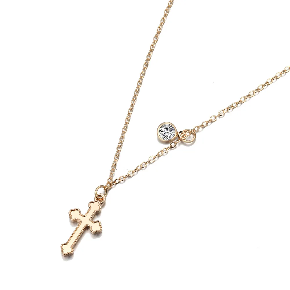 Ожерелья Чокеры Laramoi сплав крест подвеска женское ожерелье Богемия религиозный