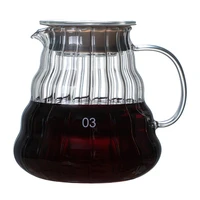 new 300ml500ml glass coffee pot tea pots coffee server tools heat resistant high borosilicate glass can for home office