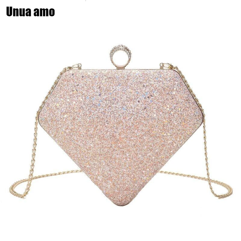 Unua amo 2019 женские вечерние клатчи вечерняя сумочка стразы форма роскошное кольцо