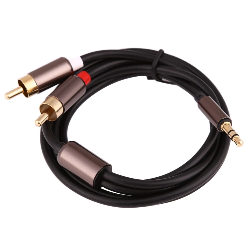 EDAL Аудио кабель 2RCA до 3 5 аудио автомобильный RCA мм разъем штекер AUX для усилителя