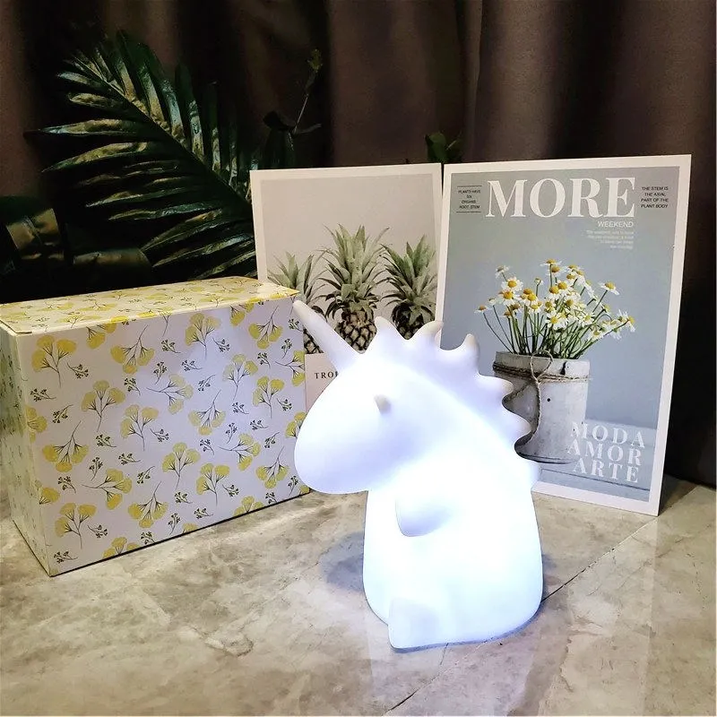 

Cartoon Night Light LED Cute Decoration Lamps Moon Bear Dinosaur Girl Kids Children Toys Gifts for Bedroom Bedside Room Lights