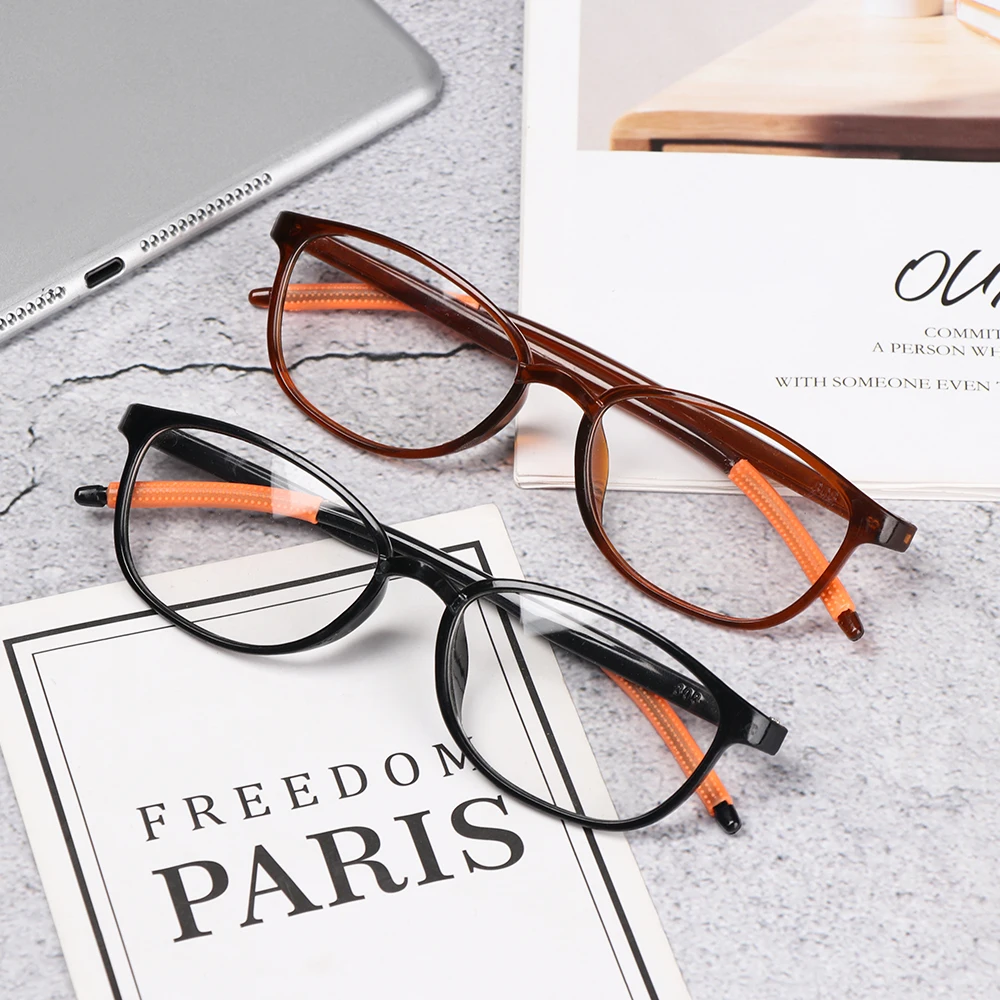 Женские и мужские очки для чтения ультралегкие из полимера с прозрачными линзами