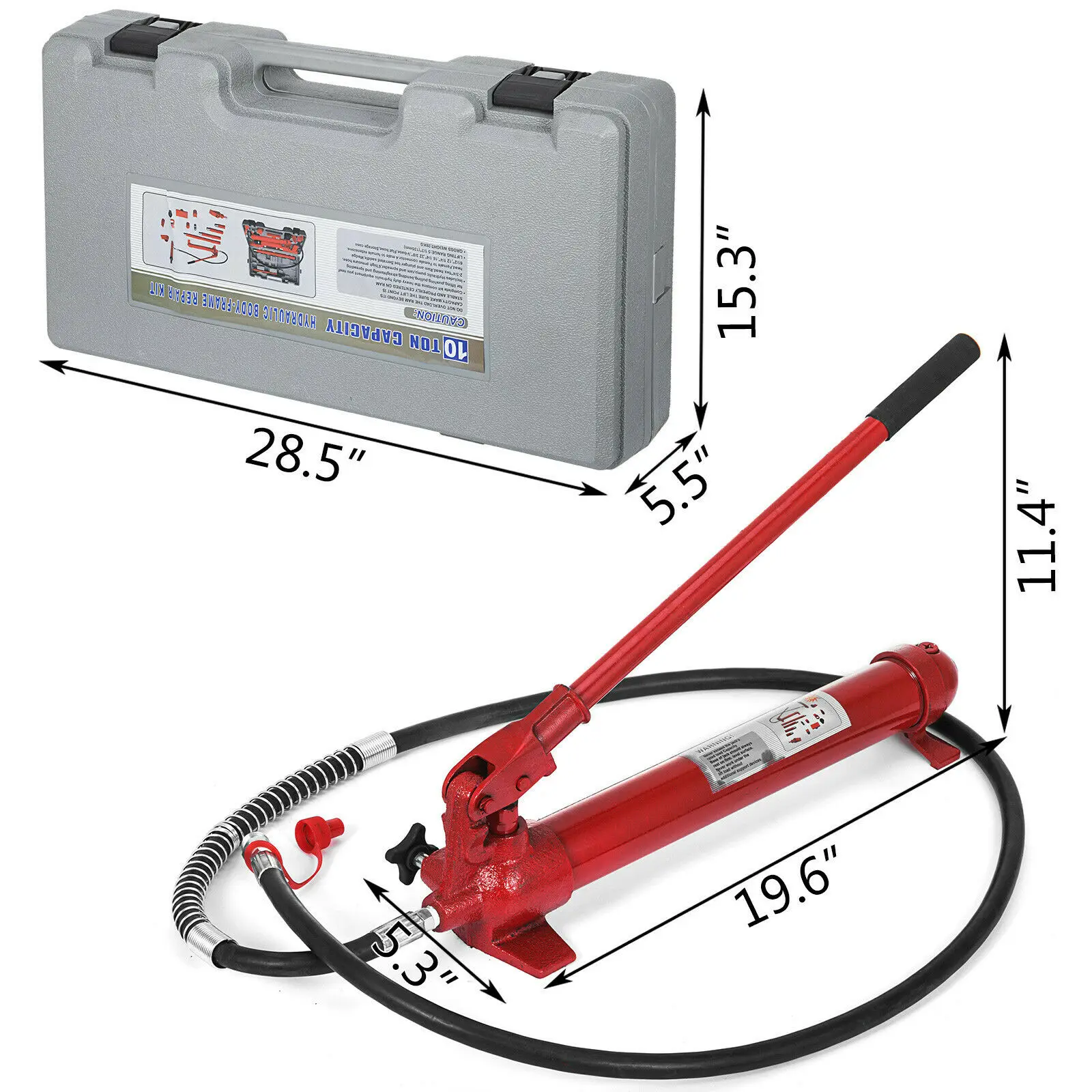 10 тонн Porta Power Kit 2 м гидравлический Ram Jack 78 7 &quotдлина шланга Autobody рамка для ремонта