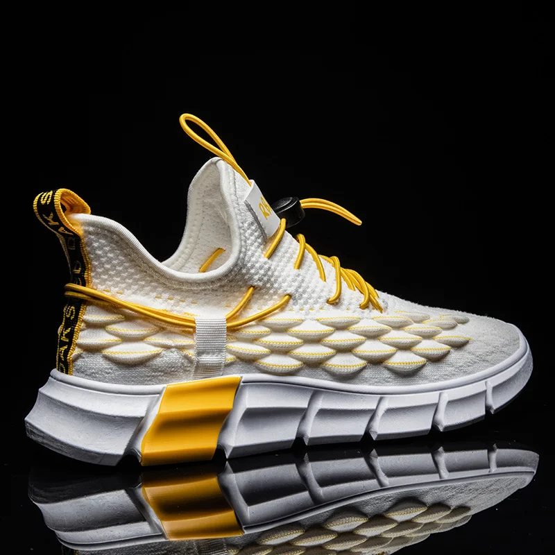 Кроссовки мужские сетчатые на шнуровке повседневные дышащие легкие сникерсы