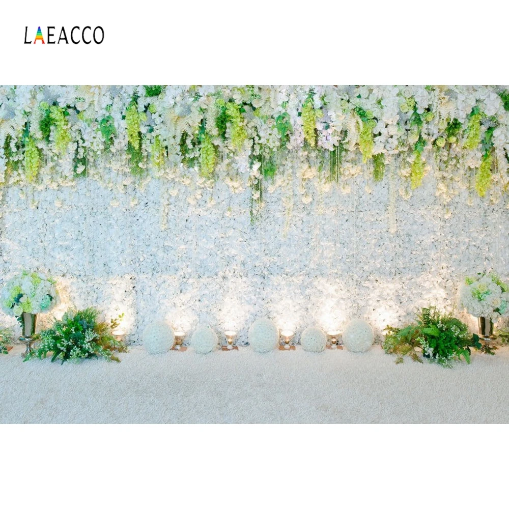 Laeacco фоны для свадебной фотосъемки с изображением цветов кружевной стены и