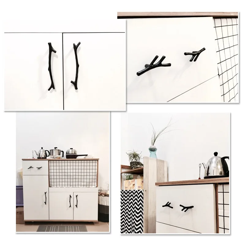 Металлические ручки в форме веток аксессуары для мебели ручка кухонного стола