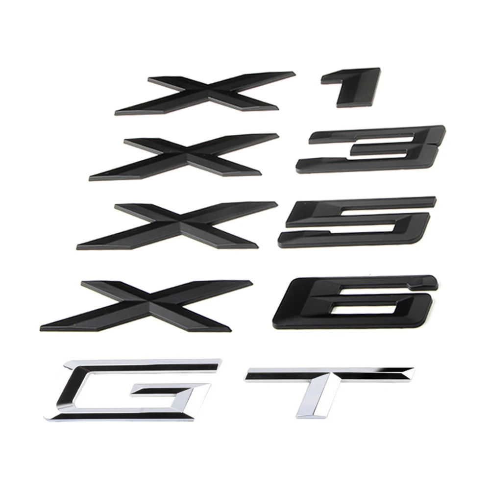 Наклейка с надписью X1 X3 X5 X6 GT для багажника декор BMW M Power E53 E70 E71 E72 F15 F16 F48 бейдж