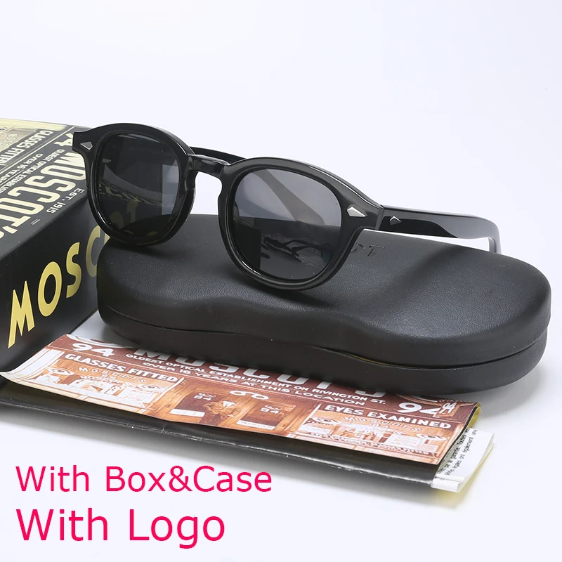 Солнцезащитные очки в винтажном стиле для мужчин и женщин с футляром защитой