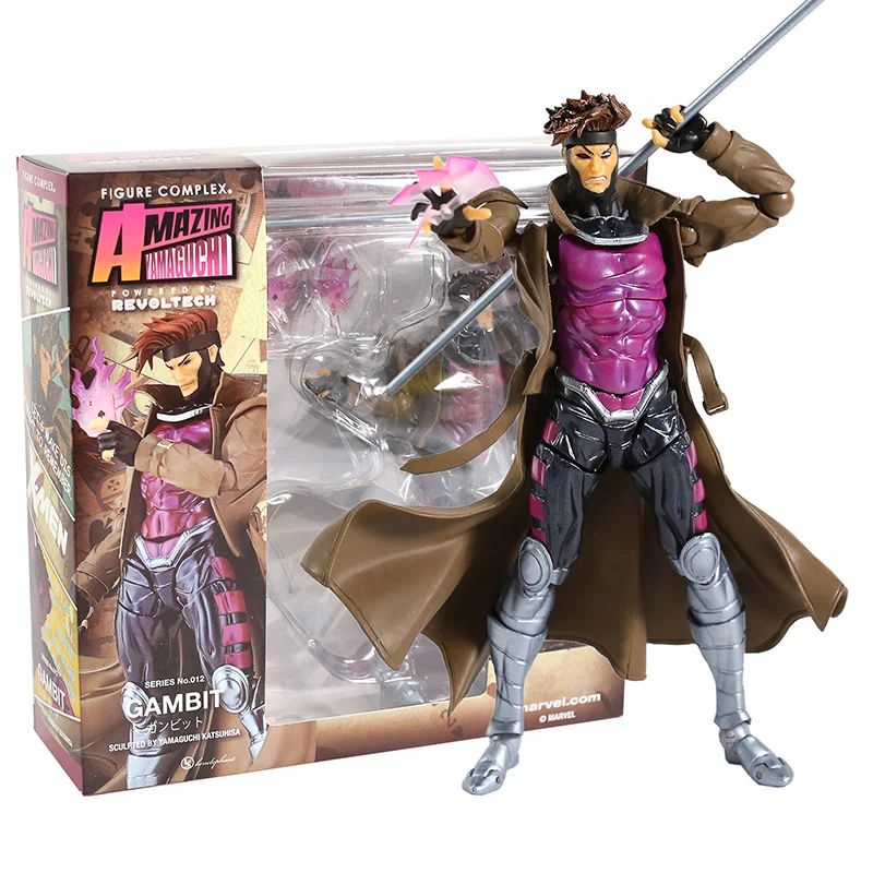 Revoltech № 012 Gambit Remy Etienne LeBeau ПВХ фигурка Коллекционная модель игрушки