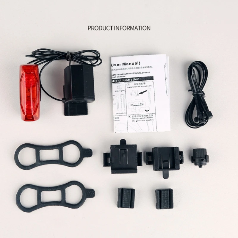 

Bike Tool Bicycle Lights Induction Tail Light Bike Bicycle Warning Lamp Magnetic Power Generate Taillight