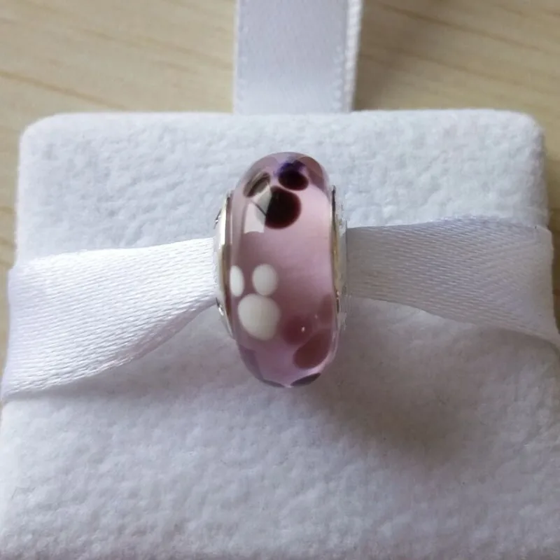 Новый розовый мультфильм DSN муранские стеклянные бусины 925 стерлингового серебра