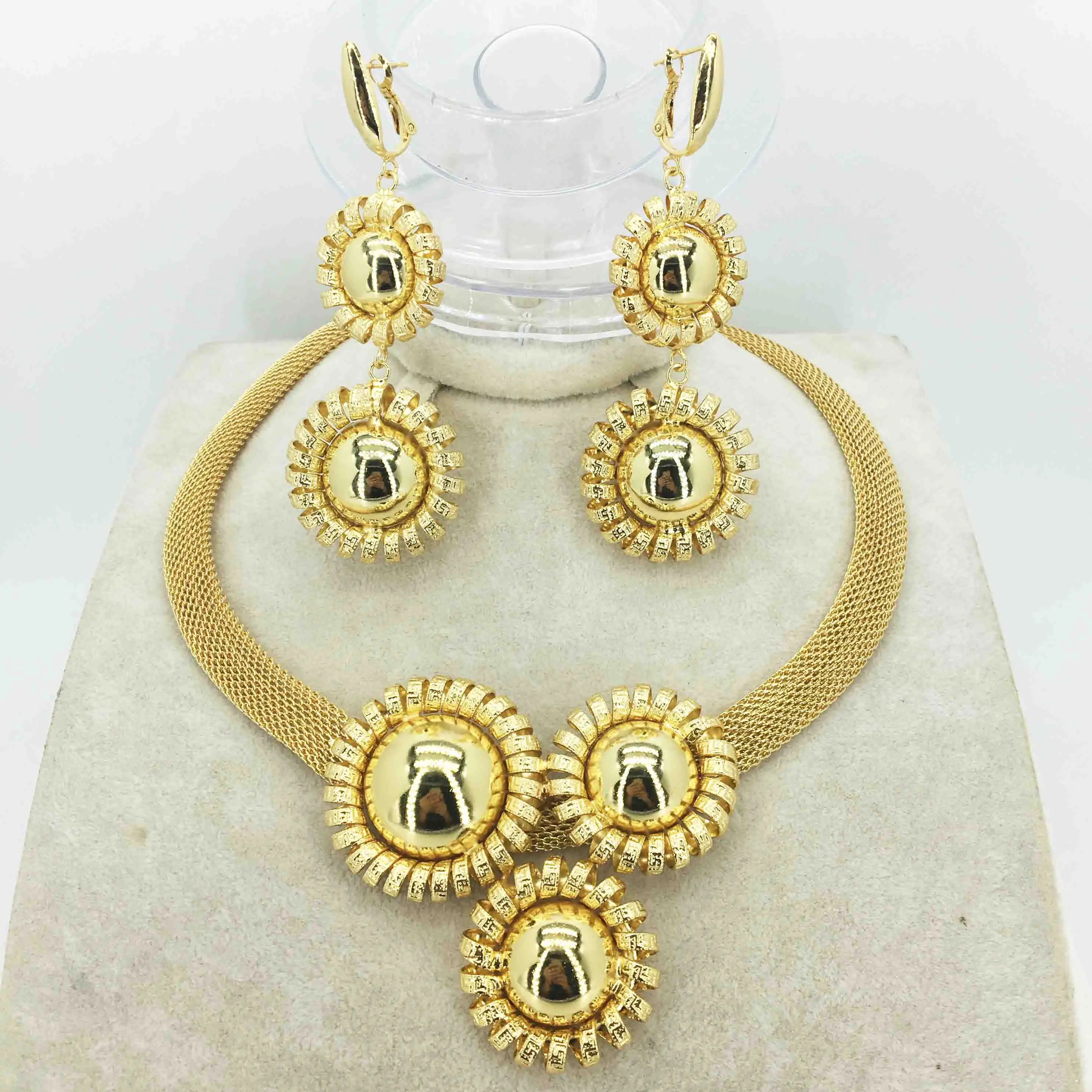 

Gold women necklace sets earring for women dubai jewelry sets african beads jewelry set earrings fashion jewelry wedding set