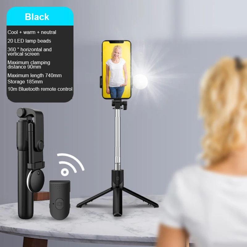 Новый R1x селфи-Палка с bluetooth красоты в прямом эфире Штатив для xiaomi redmi примечание 9