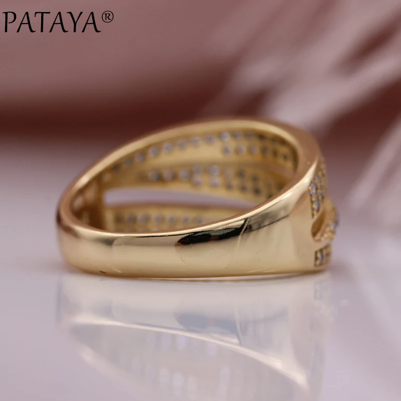 Новинка роскошные женские кольца PATAYA с инкрустацией из натурального циркония