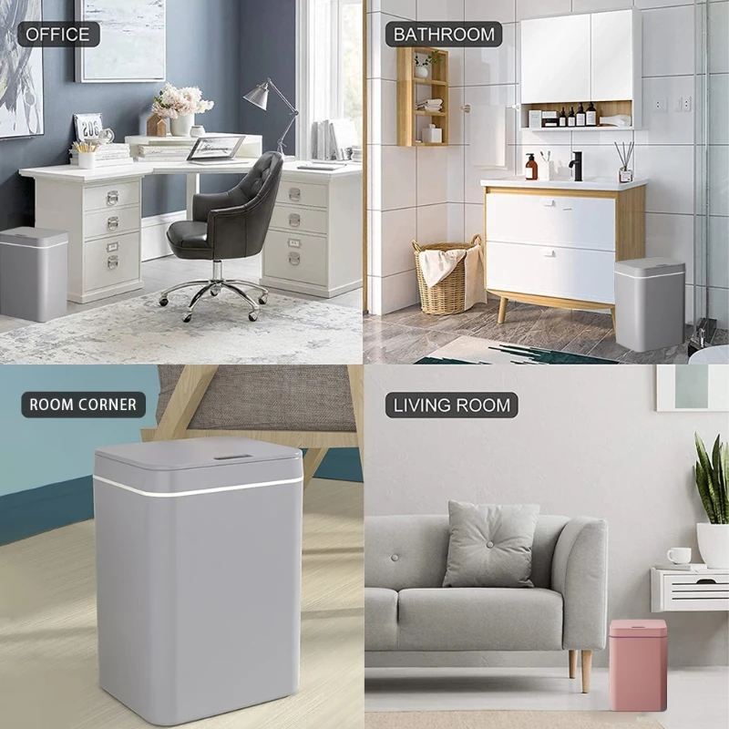 

Мусорная корзина на 4 галлона, автоматическая бесконтактная умная мусорная корзина с датчиком движения