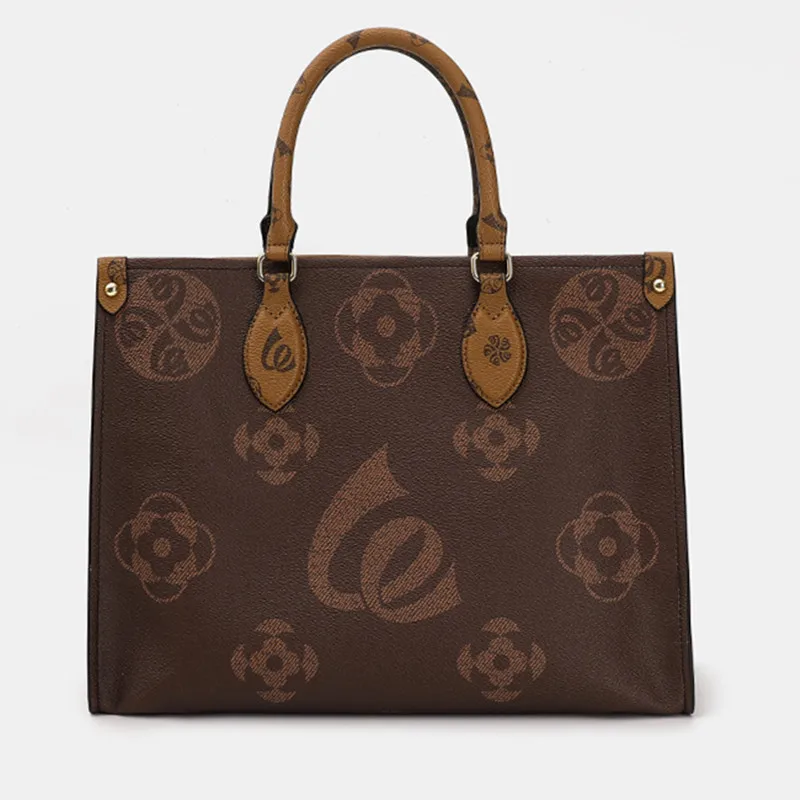 

Luxury Brand Leather Printed Ladies Tote Bag 2021 New All-match Handbag Retro Fashion Large Capacity Shoulder Bag Neverful Bags