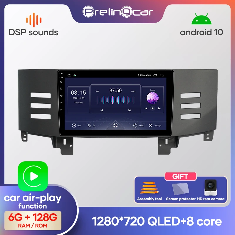 Prelingcar Android 9 0 без DVD 2 Din Автомобильный Радио Мультимедиа Видео плеер навигация GPS