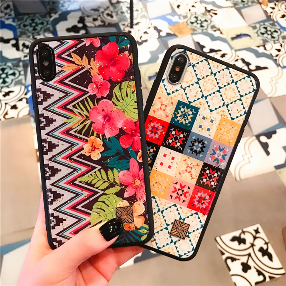 Мраморный чехол для телефона с золотой фольгой для iPhone 11 Pro XS Max XR X 7 8 6 6s Plus, мягкий силиконовый чехол с блестками для iPhone X