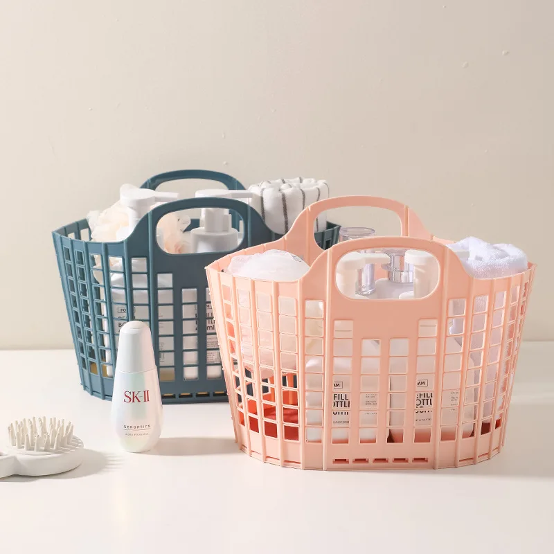 Plastic portable dirty clothes basket Bathroom laundry basket Dirty clothes storage basket Living room toy clothes storage