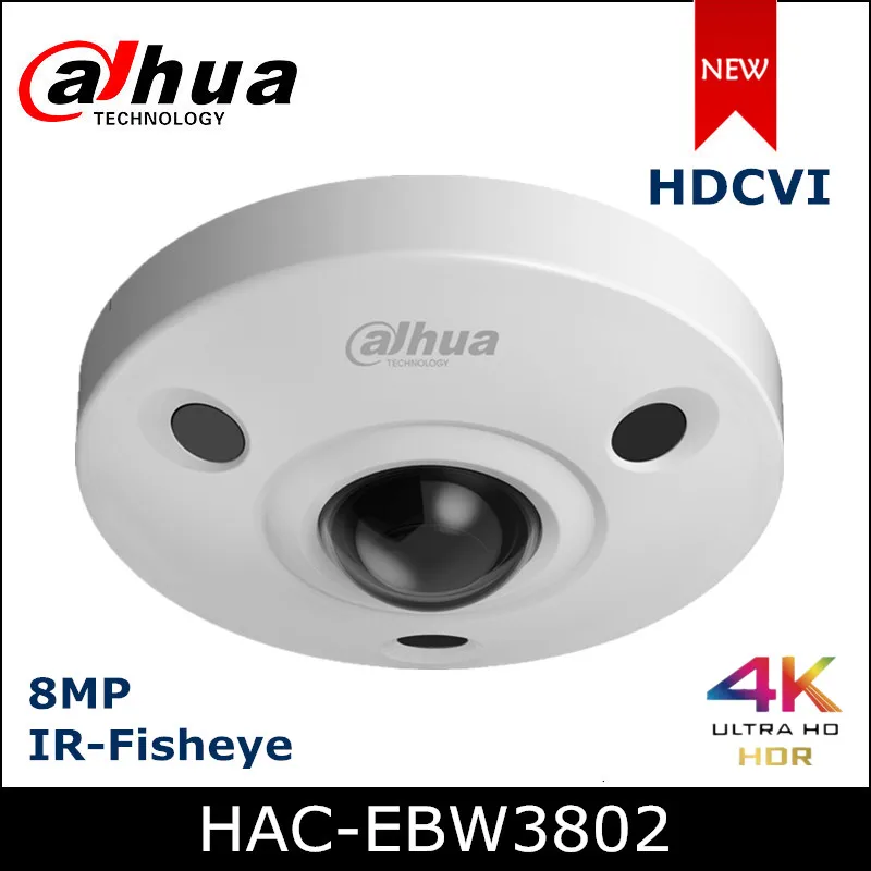 Dahua 4K панорамная камера рыбий глаз 8 Мп HDCVI со встроенным микрофоном