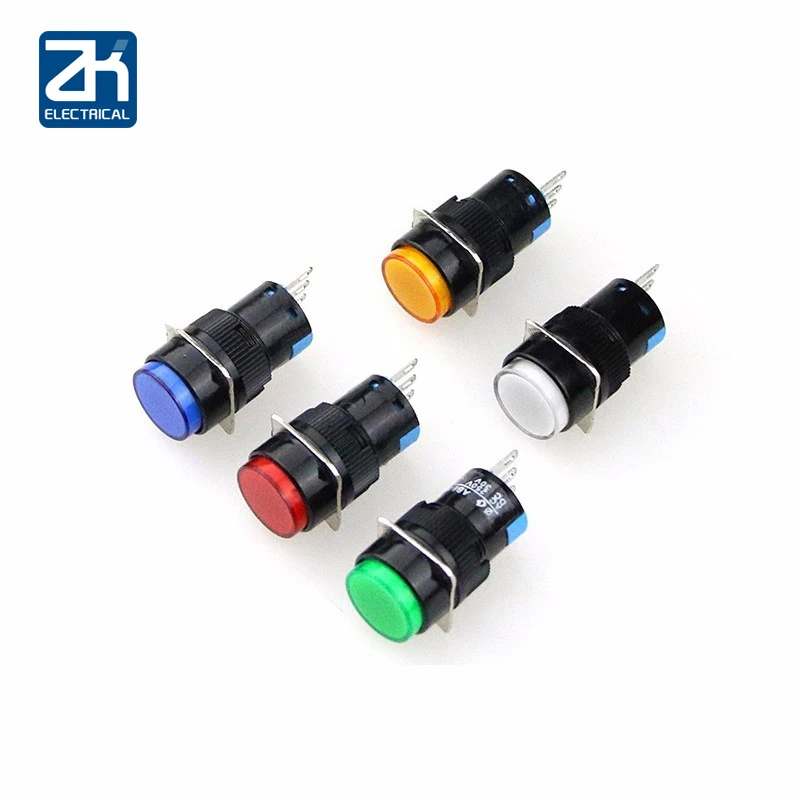 20 шт. Кнопка самосброса переключатель синяя зеленая красная желтая белая