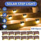 Светодиодный светильник на солнечной батарее, 4 812 шт., уличный водонепроницаемый настенный светильник для лестницы, для сада, ландшафта, балкона, умный светильник на солнечной батарее