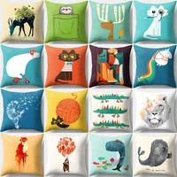 cushion cover 4545 cartoon printed sofa cushions office car pillow cases polyester pillowcase home decor pillow covers kd 0109