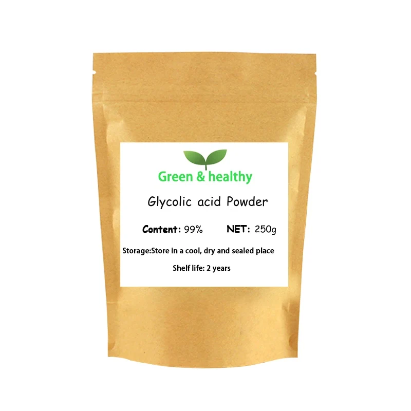 Природный чистый порошок гликолевой кислоты гидроксиуксусной омолаживающий