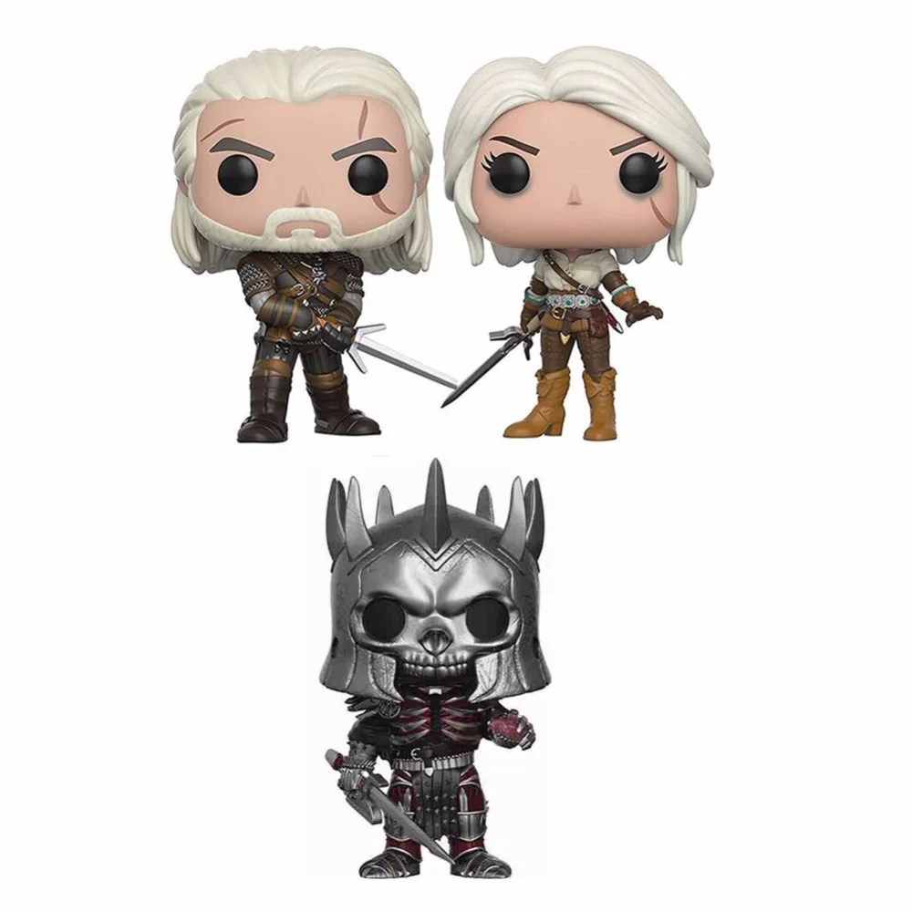 

10cm Geralt & Ciri & Eredin Vinyl Action Figure Collection Model Toys