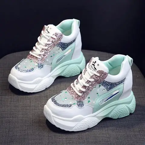 

Summer Daddy Shoes Net Red Super Sneakers 2021 New Hollowed Mesh Shoes Women's Breathable Mesh Height Increasing Insole Shoes