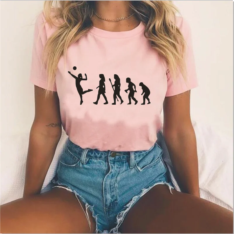 Футболка женская хлопковая с забавным принтом Повседневная Уличная рубашка