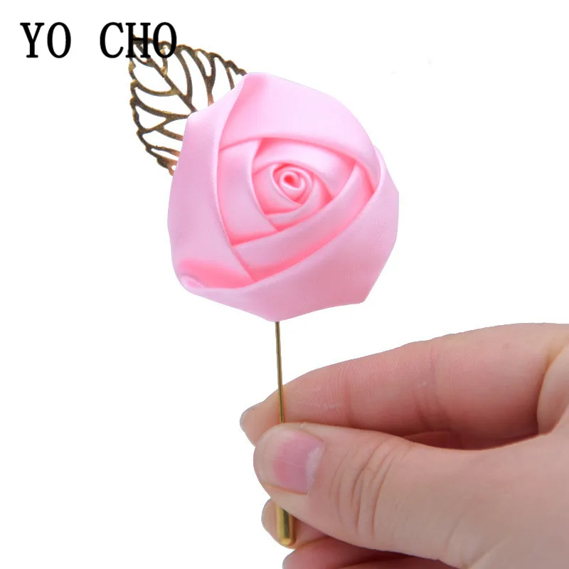 YO CHO Свадебные бутоньерки бутоньерка для мужчин корсаж брошь булавки шелковые