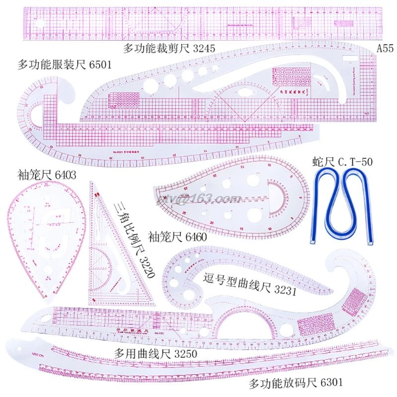 

10 шт., измерительная линейка для швейных изделий
