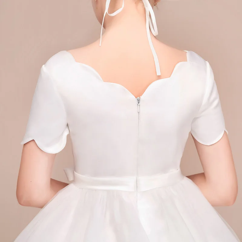 Ball Gown Princess Short White Flower Girl Dresses For Wedding Satin Tulle Girls First Holy Communion Dresses
