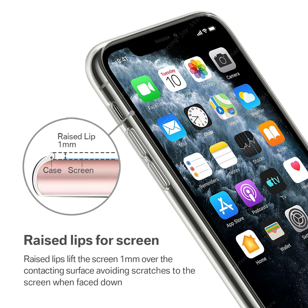 

For iPhone 12 Mini Case 11 Pro Max X Xs XR SE 2020 SE2 8 7 6s Plus Cute Cartoon Gill Transparent Clear TPU Cover