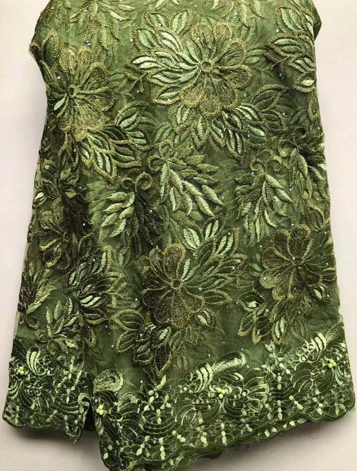 Желтые новейшие Африканские кружева ткань с вышивкой африканский тюль